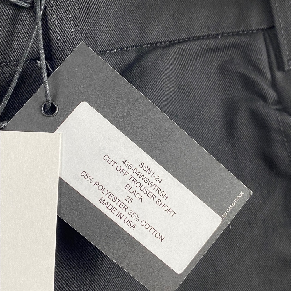 Re/Done Cut Off Trouser Short | High Rise, 4 Pockets | Black - Picture 13 of 13